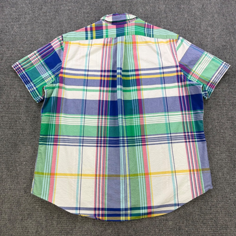 Polo Ralph Lauren Mens XXL Classic Fit Plaid Short Sleeve Button Down Shirt - Picture 3 of 12